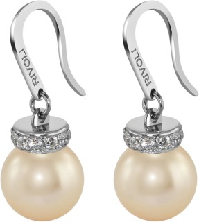 Серьги серебряные с жемчугом и куб. цирконием «Pearl Kiss» Rivoli (арт.ABS-1-10-5-S)