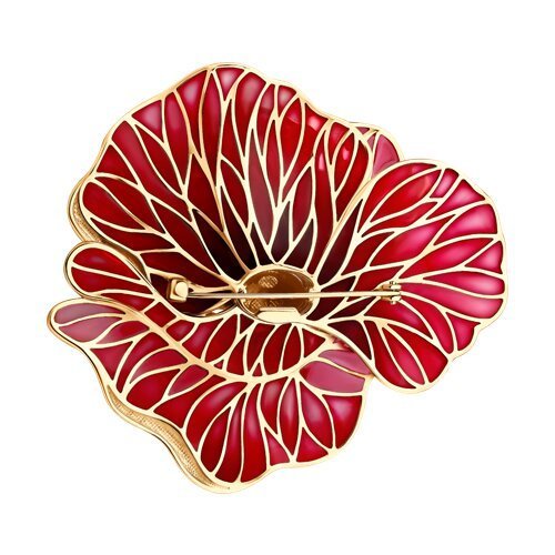 Брошь из золота с бриллиантами и эмалью (Арт.6049032)