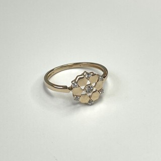 Кольцо золотое с бриллиантами «Honey Gold» Estet (арт.01К6115593Р)