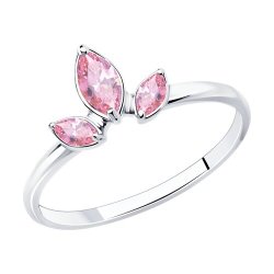 Кольцо из серебра с фианитами (Арт.94013492)