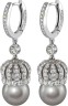 Серьги серебряные с жемчугом и фианитами «Queen of Pearl» Rivoli (арт.CQS-3-10-30-S)