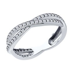 Кольцо из серебра с фианитами (Арт.94013754)