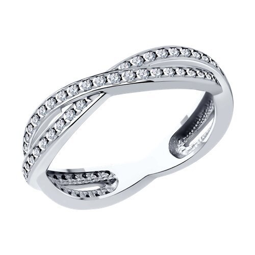 Кольцо из серебра с фианитами (Арт.94013754)