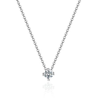 Ожерелье с бриллиантом «Сияние Elegance» из белого золота Estet (арт.01Л621331)