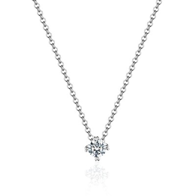 Ожерелье с бриллиантом «Сияние Elegance» из белого золота Estet (арт.01Л621331)