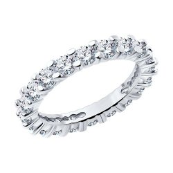 Кольцо из серебра с фианитами (Арт.94013850)