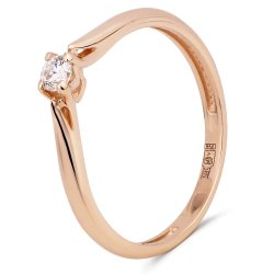 Кольцо из золота с бриллиантом Русские Самоцветы (Арт.53603)