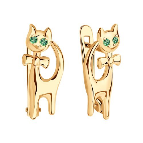 Серьги из золота с фианитами (Арт.025006)