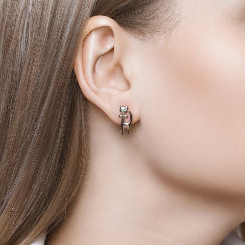 Серьги из золота с фианитами (Арт.025006)