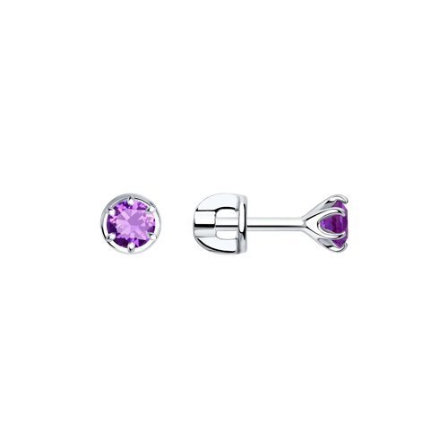 Серьги из серебра с фианитами (Арт.94023121)