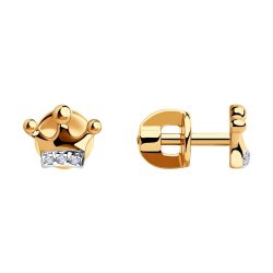 Серьги из золота с фианитами (Арт.028257)
