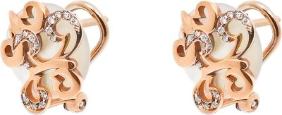 Серьги из золота с бриллиантом и жемчугом (Арт.k12abpg_5182o)