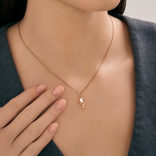 Подвеска золотая пробы 585 с топазом (Арт.732967)