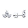 Серьги из серебра с фианитами (Арт.94024966)