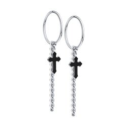 Серьги из серебра с эмалью (Арт.94025129)