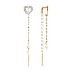 Серьги из золота с фианитами (Арт.029937)