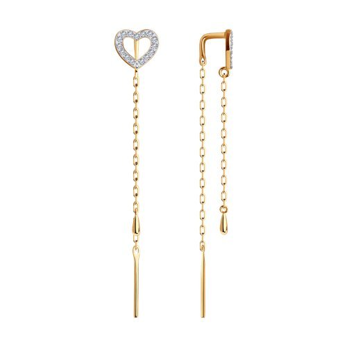 Серьги из золота с фианитами (Арт.029937)