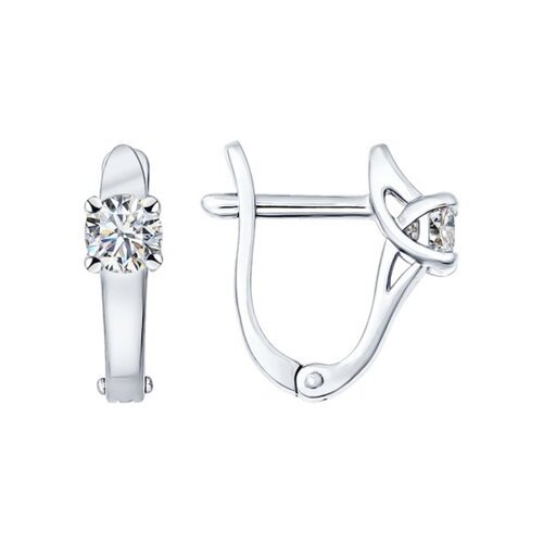 Серьги из серебра с фианитами (Арт.94025676)
