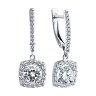 Серьги из серебра с фианитами (Арт.94026013)