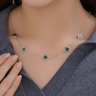 Колье из серебра с малахитами (Арт.83070070)