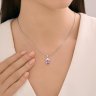 Подвеска из серебра с аметистом и фианитами (Арт.92030831)