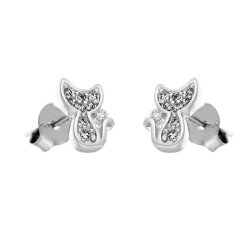 Серьги из серебра с фианитом (Арт.hl-e32e31w12-x-w-x-x-w)