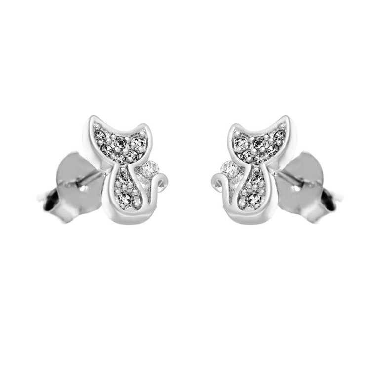 Серьги из серебра с фианитом (Арт.hl-e32e31w12-x-w-x-x-w)