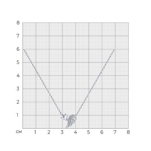 Колье из серебра с фианитами (Арт.94070656)