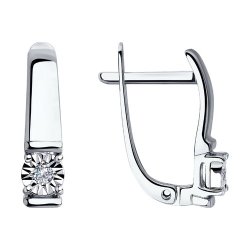 Серьги из белого золота с бриллиантами (Арт.1021311-3)