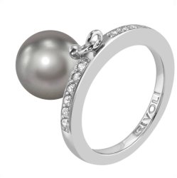 Кольцо из серебра с жемчугом и кристаллом swarovski (Арт.zar-14-10-30-s)