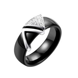 Кольцо из серебра с керамикой и фианитом (Арт.tc-r01241-b-w-x-x-w)