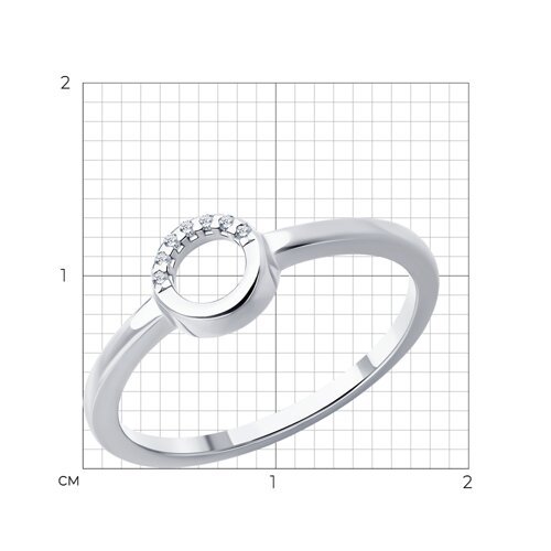 Кольцо из серебра с бриллиантами (Арт.94-210-02695-1)