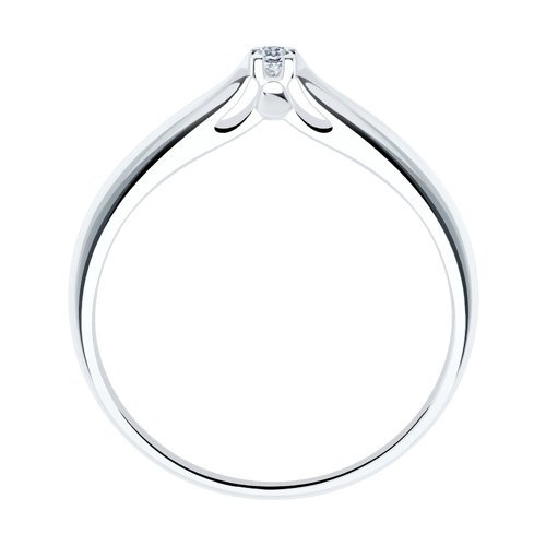 Помолвочное кольцо из серебра с бриллиантом (Арт.87010002)