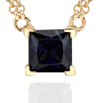 Ожерелье из золота с бриллиантами и сапфирами «Синий сад» Estet (арт.01Л632062-2)