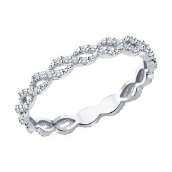 Кольцо из белого золота с бриллиантами (Арт.1012664-3)