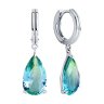 Серьги из серебра с ситаллами (Арт.92022814)