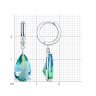 Серьги из серебра с ситаллами (Арт.92022814)