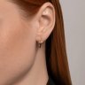 Серьги из золочёного серебра с фианитами (Арт.93-122-02016-1)