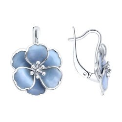 Серьги из серебра с эмалью (Арт.94027273)