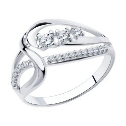 Кольцо из серебра с фианитами (Арт.94-110-00759-1)