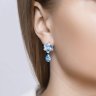 Серьги из серебра с эмалью и фианитами (Арт.94023340)