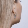 Серьги из серебра с эмалью и фианитами (Арт.94023340)