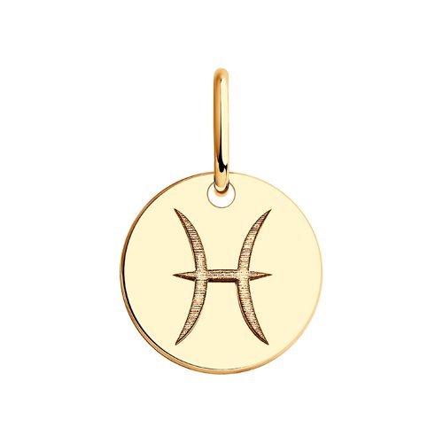 Подвеска из золота. знак зодиакарыбы (Арт.51-130-01104-1)