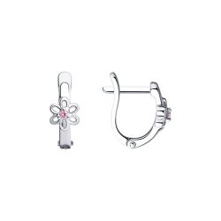 Серьги из серебра с фианитами (Арт.94-120-01132-1)