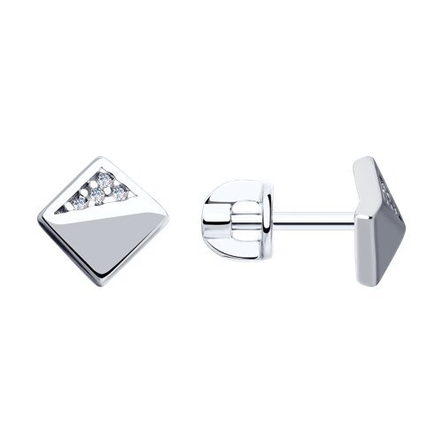 Серьги из серебра с фианитами (Арт.94-122-01427-1)