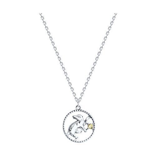 Колье из серебра с фианитом (Арт.94070940)