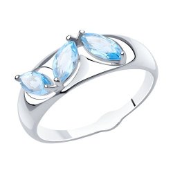 Кольцо из серебра с топазами (Арт.94-310-00633-1)