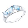 Кольцо из серебра с топазами (Арт.94-310-00633-1)