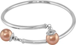 Браслет из серебра с жемчугом (Арт.aab-4-10-10-s)