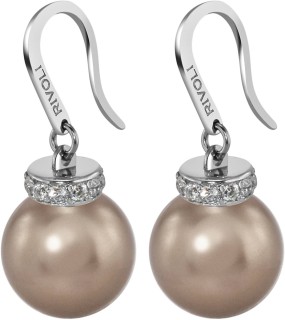 Серьги серебряные с жемчугом и куб. цирконием Pearl Kiss 9S Rivoli (арт.ABS-1-12-9-S)